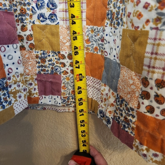 Vintage Handmade Robe Patchwork Pink and Blue Cottage Core Grandma - Picture 7 of 8